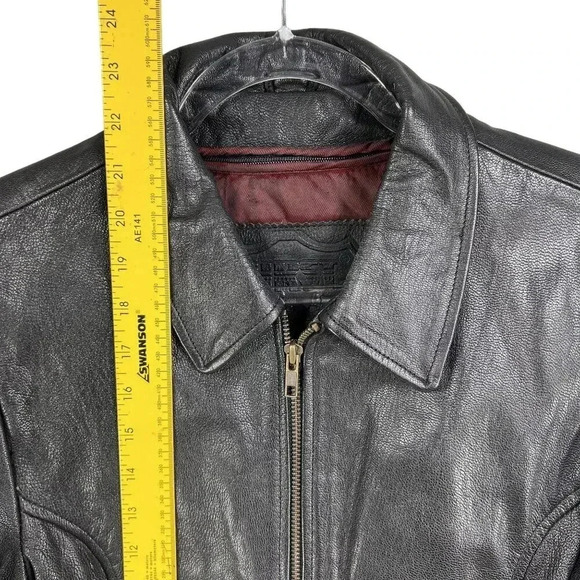 FIRST Genuine Leather VTG Women S Black Moto Biker Jacket Removable Liner Grunge - Picture 10 of 16